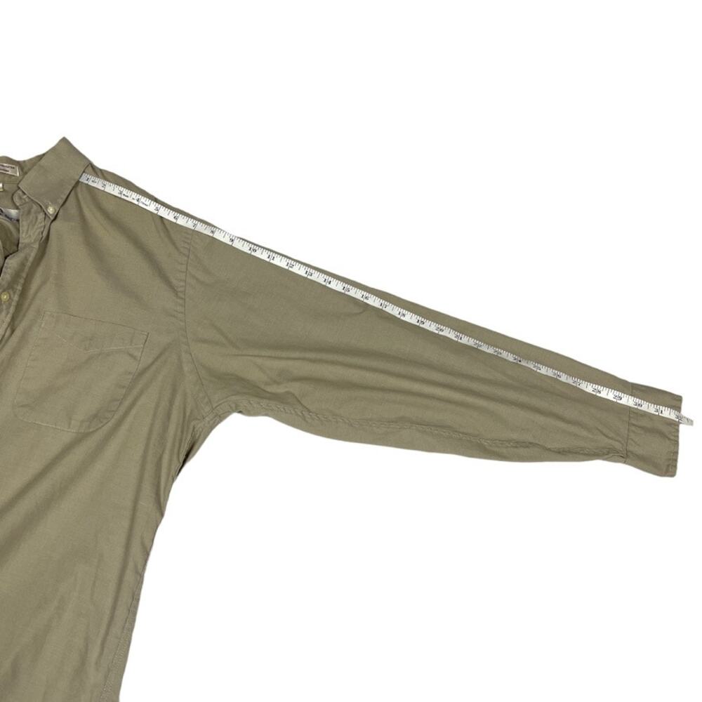 Etienne Aigner Button Down Shirt Tan Brown Long Sleeve Collared Men's 16.5 34/35 - Picture 5 of 9
